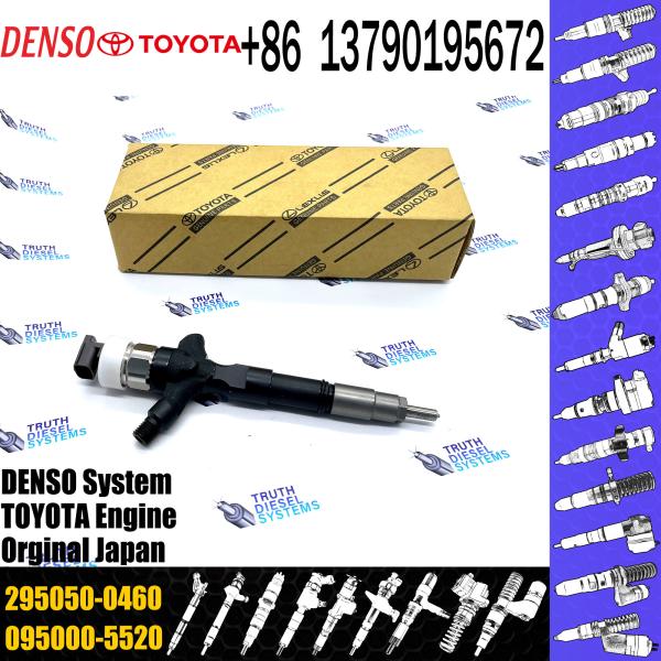 Injetor de combustível de trens comuns 23670-0L090 23670-30400 23670-09350 23670-39365 295050-0460 Para motor Toyota Hilux 2KD-FTV