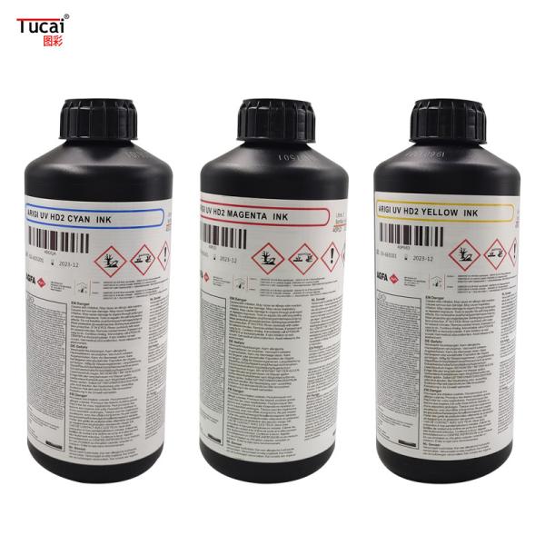 1L Bottle AGFA UV Ink HD2 Compatible with Konica Ricoh Printhead in BK/CY/MG/LM/LC