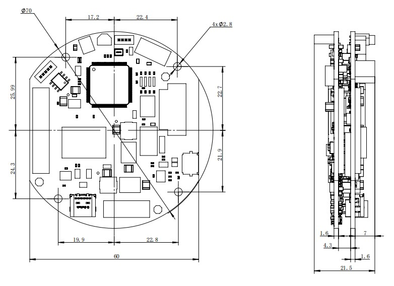 A cost-effective FWD-RK3588 image processing board, featuring an 8-core 64-bit CPU with a clock frequency of up to 2.4 GHz