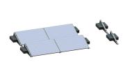 Trípode que dobla el soporte solar del panel del sistema picovoltio AL6005 del montaje del tejado plano