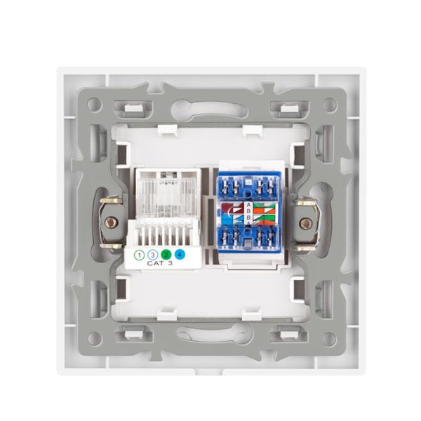 Heat Resistant Socket Accessories Corrosion Resistant RJ11TV Dual Socket