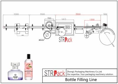 Linha de alta velocidade automática controle do engarrafamento do PLC para a fragrância/Aromathera