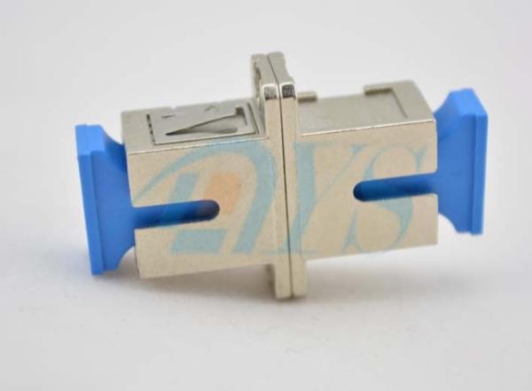 SC/UPC Singlemode Duplex Blue Fiber Optic Adapter With Shutter For Cable TV Network