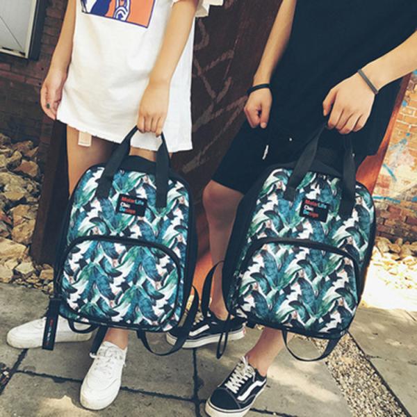 Fashion portable backpack Korean version of backpack college leisure minimalist fashion bag