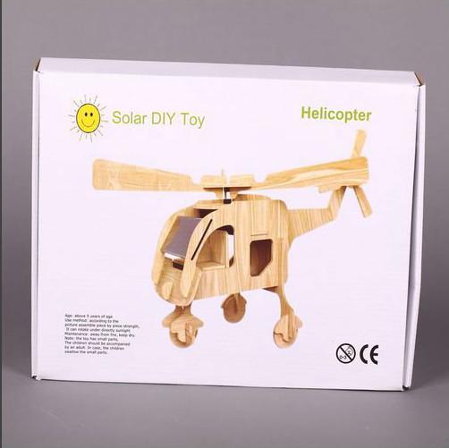 Promotional Solar Powered Educational Solar Toy 3D Puzzle Wood Toys Educational Toys for Kids 2023