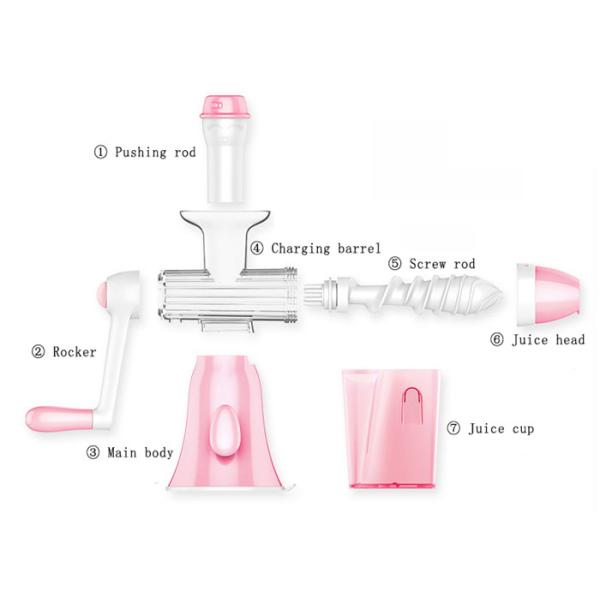 Cold Screw Manual Juice Maker Hard Plastic 350*134*315mm Size Compact Designed