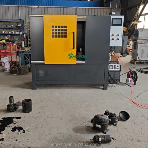 Máquina de desmontagem de compressores de embalagem de madeira para reciclagem de motores usados