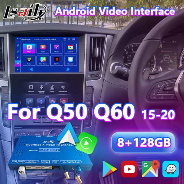 4+64GB Lsailt Android Carplay Multimedia Video Interface For Infiniti Q50 Q60 Q50s 2015-2020