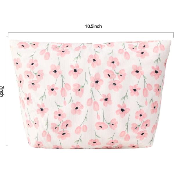 Women Travel Shockproof Storage Floral Cosmetic Bag Makeup Bags