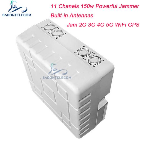 150W High Power Signal Jammer with 11 Channels for 50m Range Mobile Phone Blocker