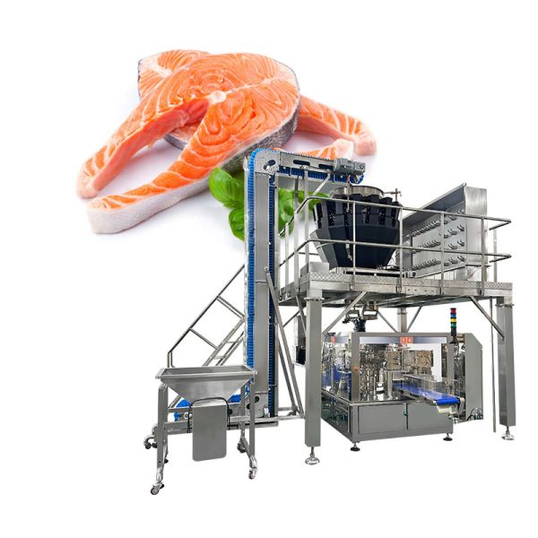 Automatic Viscous Material Screw Multihead Weigher Packaging Machinery Frozen Drumsticks Chicken Nugget Packing Machine
