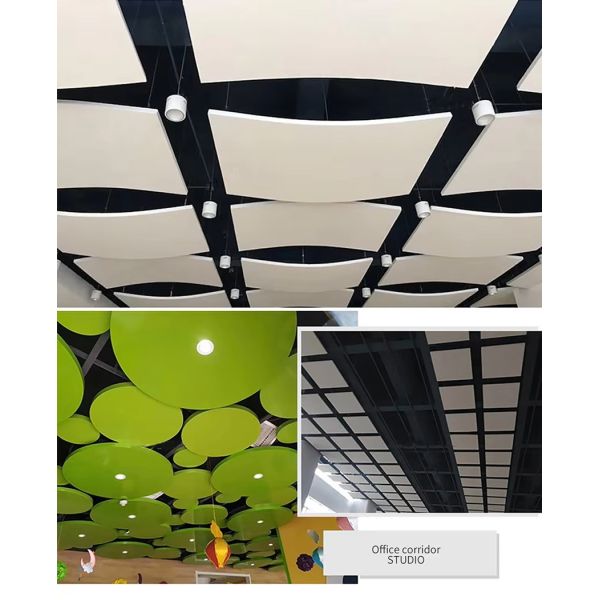 9mm Thickness Polyester Fiberglass Ceiling Panel For Modern Interior Design