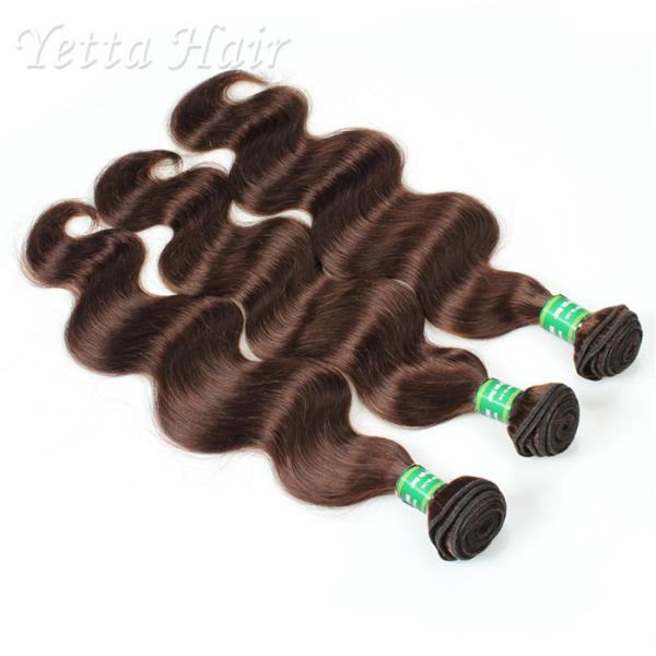 Cheveux onduleux foncés de prolongements de cheveux de la Vierge 7A de Brown vrais aucun produit chimique