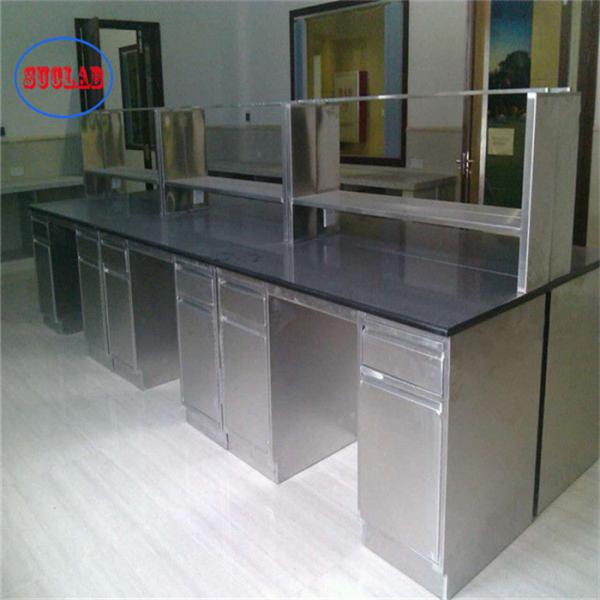 Integral Structure Stainless Steel Lab Bench As Drawing Shelves For Scientific Labs