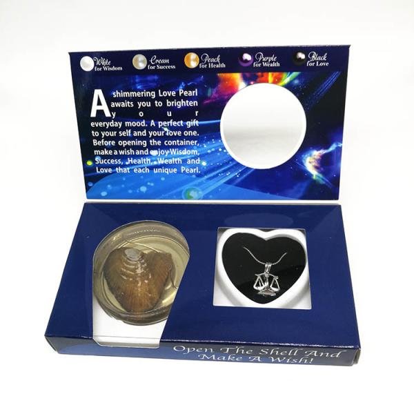 12 Horoscope Zodiac Love Wish Pearl Necklace Gift Set with Libra Locket Pendant Innovative Birthday Gift