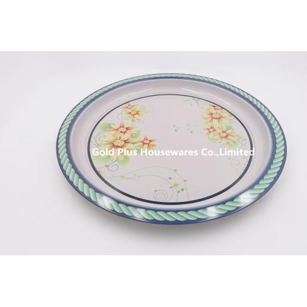 Party Tinplate Round Dish Serving Tray Wedding Plates Set