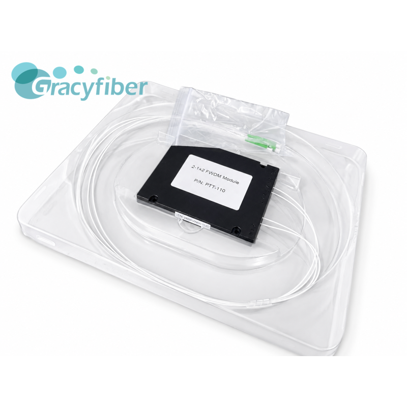 2 Channel 1550 1625nm Fiber Optic Mux Demux Module Low Loss WDM Filter Module with LC UPC LC APC for PON FTTx Monitoring