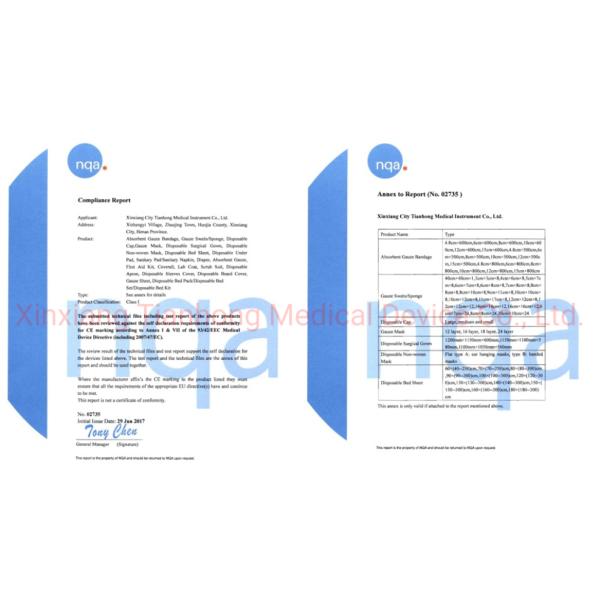 Устранимые медицинские мантия уровня 2 одежды SMS изоляции хирургическая для больницы