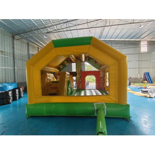 Маленький крытый скачок дом полная печать Жирафы Мультфильм Парк животных Замок с Сильде Комбо