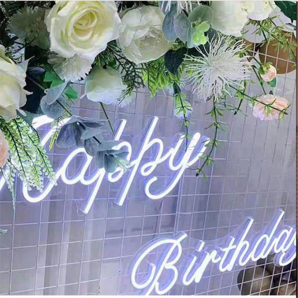 Indoor 12V Neon Letter Signs 8mm-10mm Acrylic Plate Long Durable