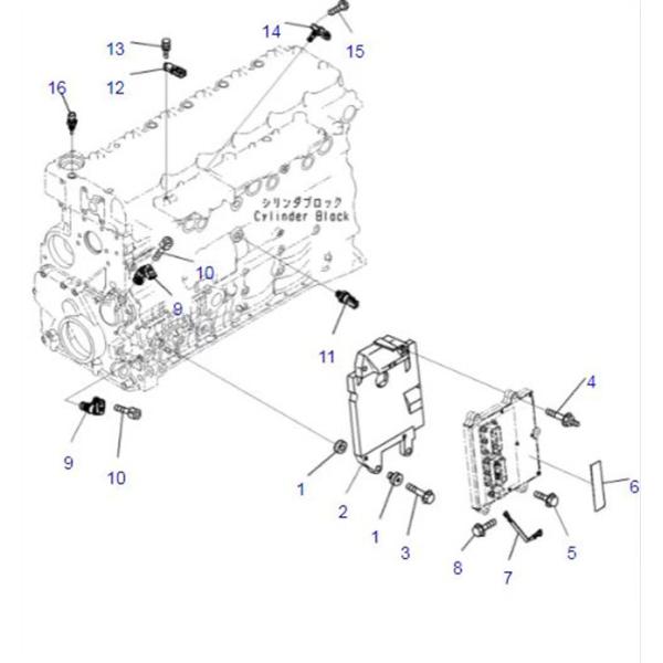 Датчик 6754-81-9200 камшафта электрических частей экскаватора PC200-8