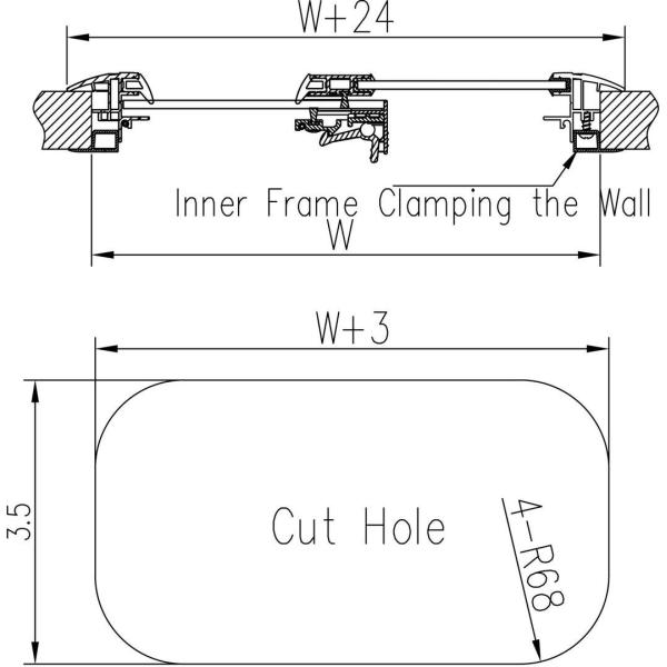                    Self-Propelled/Trailer Rvs Ws20f1 Sliding Window for RV Truck Camper Motorhomes DIY             