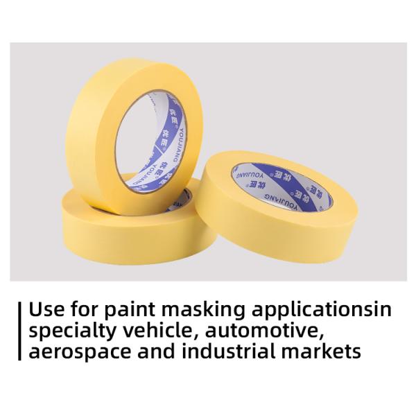 Automotive Body Shop Crepe Painters Masking Tape With 120 Degree Temperature Resistance