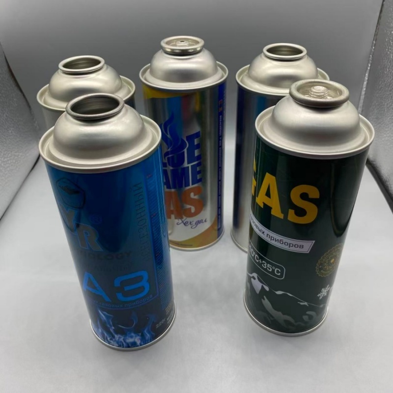 Tinplate 65mm Refillable Butane Gas Canister for Long-Term Fuel Storage Stability