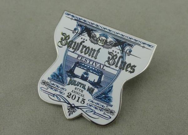 Offset Printing Enamel lapel Pin Die Stamped Imitation 1.75 inch