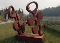 Ornement rouillé de jardin en métal de conception d'art de sculpture en acier contemporaine en Corten