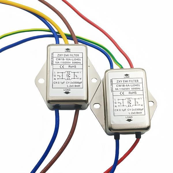 Filtro EMI 115V/250V Fase única de baixa passagem Anti-interferência Filtro de potência EMI CW1B-6A-L(040) CW1B-1A/10A-L(040)