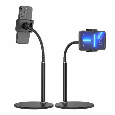 Gooseneck que dobra a altura Desktop do suporte 350mm do telefone com base estável