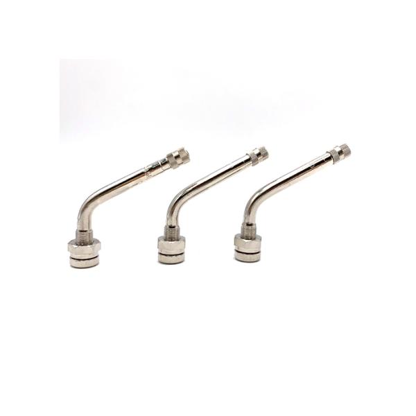 TR545D High Pressure Valve Stems 9.7mm Rim Hole Bend 60° Brass Nickel Plated