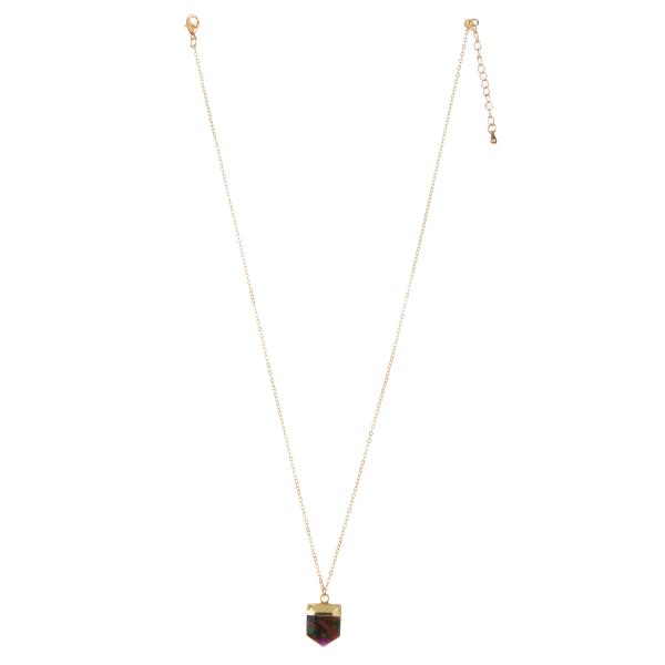 Женщины циркона ожерелья позолоченной драгоценной камня привесные фасонируют цепного поставщика ювелирных изделий ожерелья