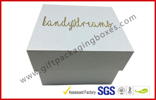Pearl white top and base box golden logo , smart watch box with PU pillow
