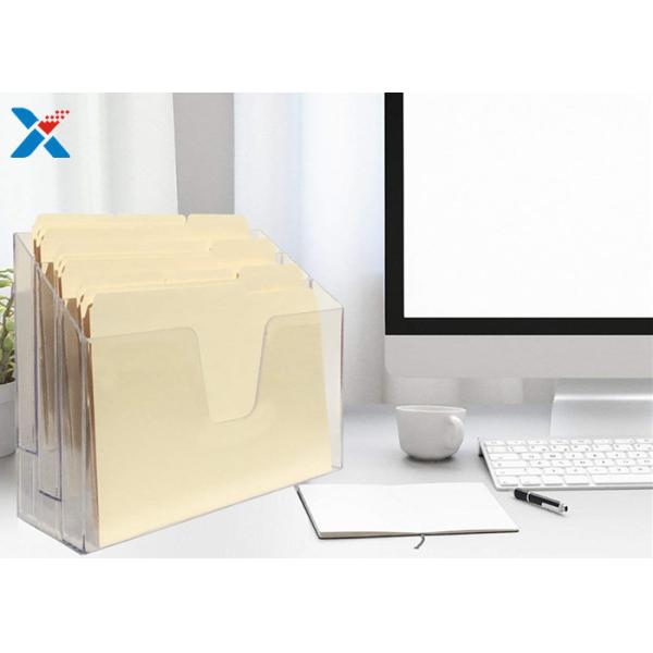 Office Clear Acrylic Magazine Holder , Acrylic Brochure Holders Eco - Friendly