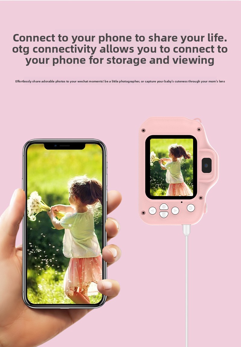 DLC High Quality Kids Camera , HD Dual Cameras, 1080P Video Recording, Auto Focus, Face Recognition, Multiple Filters