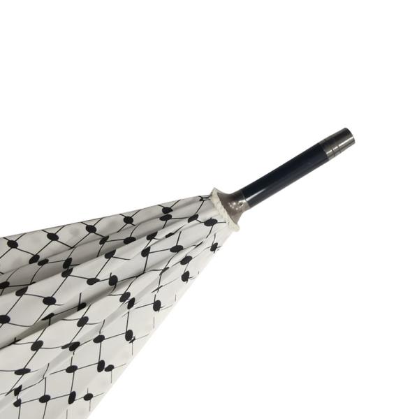 White Promotion Golf Umbrellas , Long Shaft Golf Umbrella Full Silk Screen Print