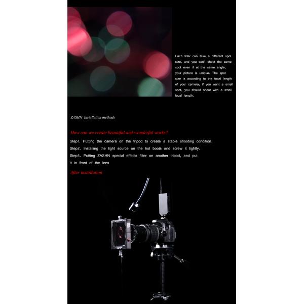 Glare Light Special Effects Camera Lens Filters 100 * 100mm For Portrait Photography