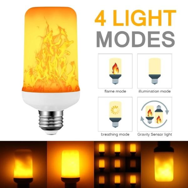 3W E27 Flicker Flame Night Light Bulbs For Christmas Decor