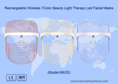 Home Use Rechargeable Wireless 7Color Beauty Light Therapy Led Facial Masks