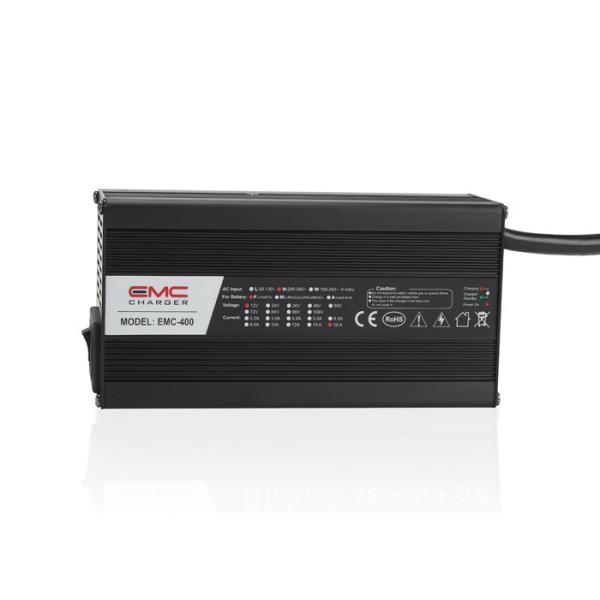 EMC-400 72V4A Aluminum lead acid/ lifepo4/lithium battery charger for golf cart, e-scooter