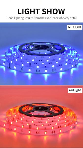 12/24VDC 270-300lm 14.4W Programmable LED 5050 RGB Light