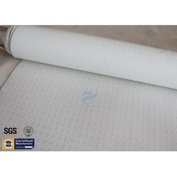 White Silicone Coated Fiberglass Fabric 0.25mm 300gsm BBQ Fireproof Apron Cloth