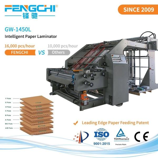 Max. Speed 16000 Sheets/Hour Color Carton Printing Automatic Flute Laminating Machine