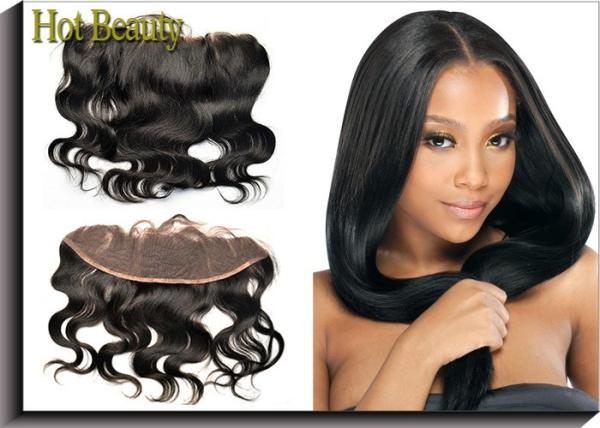 Straight Top Lace Closure Frontal Free Part / Middle Part / 3 Way Part For Salon