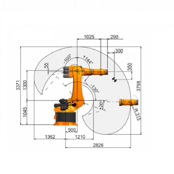 Used KUKA Industrial Robot Arm 6 Axis KR 360 R2830 For Palletizer Robot
