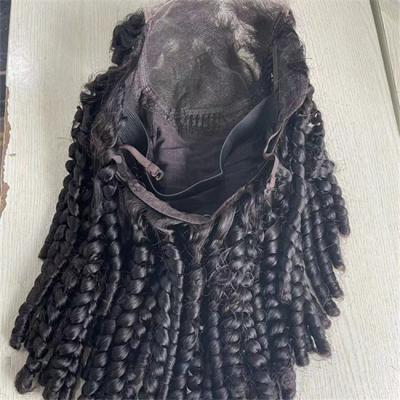 Cor Natural Sem cola 5X5 Suíça HD Peruca de renda Fechamento Funmi Cabelo encaracolado
