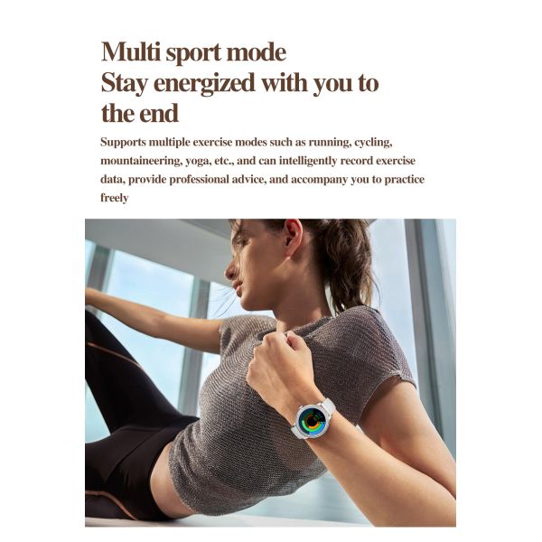 Eraysun China TK26 Lady Smart Watch With Round 1.26inch Fashion Cheap Waterproof 2025 IP67 Waterproof Female XOFIT Smartwatch
