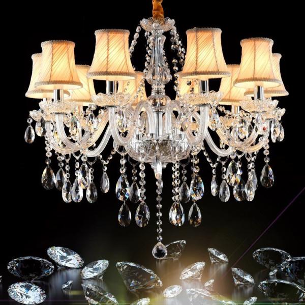 Transparent crystal chandelier light fixtures manufacturers （WH-CY-53)